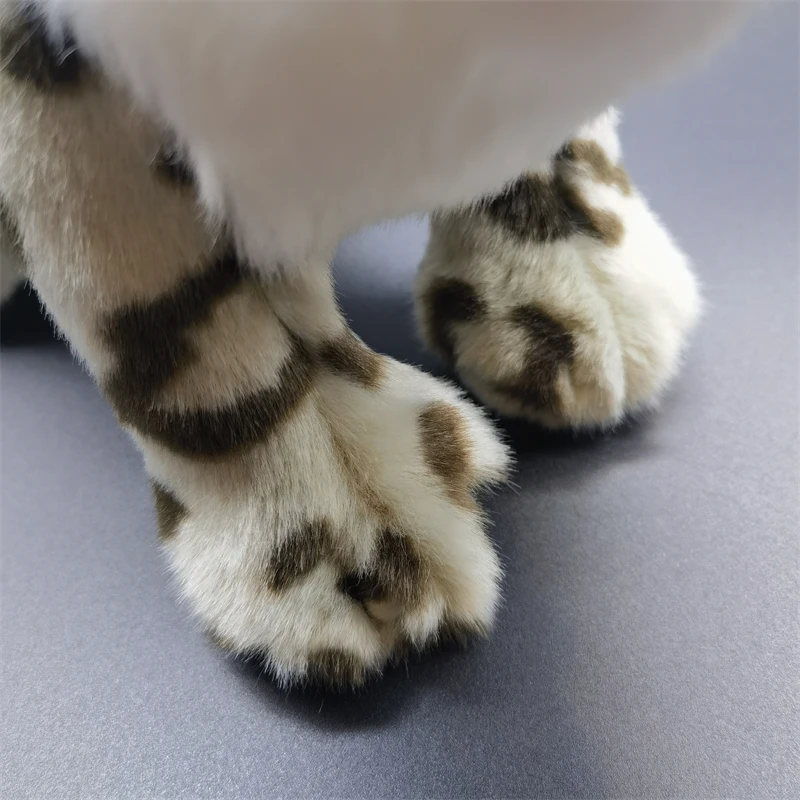 Snow Leopard Plush Toy High Fidelity Cute Snow Panther Plushie Lifelike Animals Simulation Stuffed Doll Kawai Toy Gifts For Kids 6