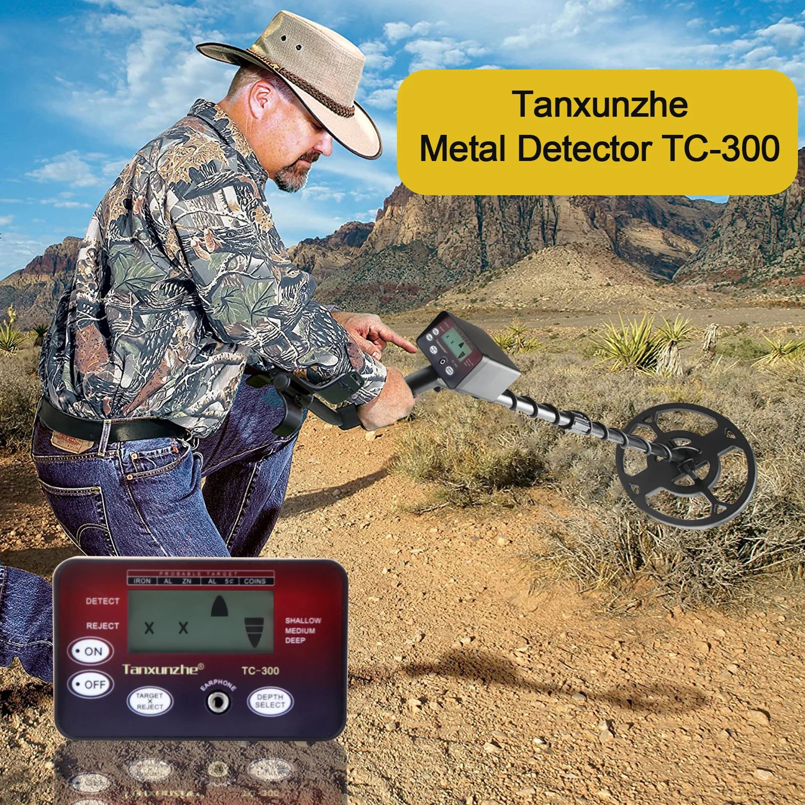 TC-300Hot Selling Underground Metal Detector Gold Detectors Treasure Hunter Detector Waterproof Circuit Metales High Sensitivity