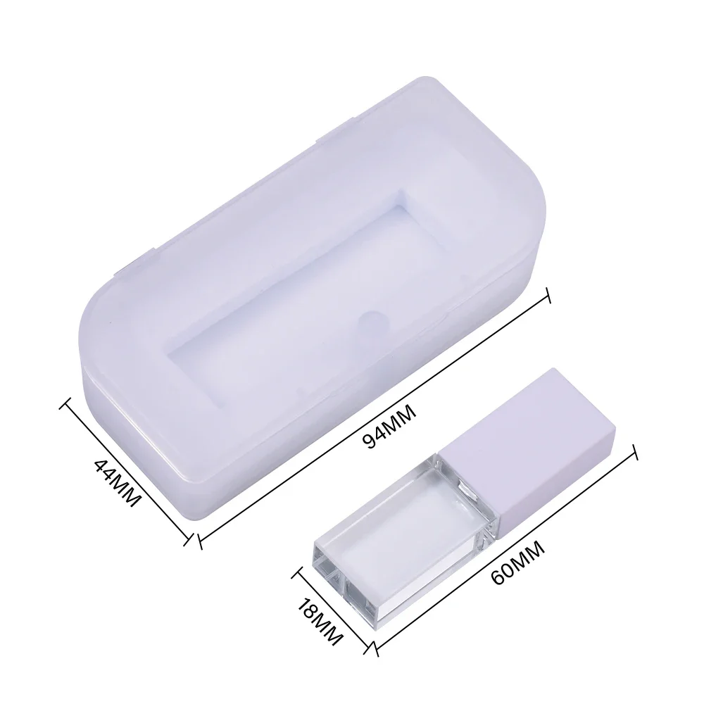 JASTERS Crystal USB Sticks 3D Print Free Custom Logo 8GB 16GGB 32GB 64GB USB Flash Pen Drive Transparent Glass Pen Drive Gifts usb flash drive flash drive