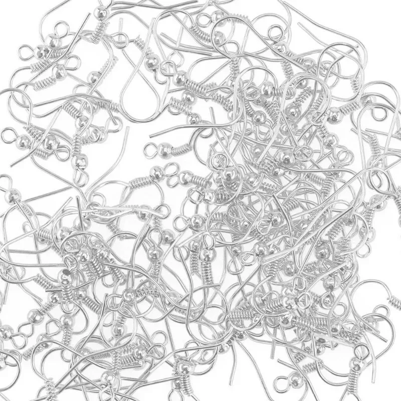 Earring findings 100/500pcs DIY earring findings earrings clasps hooks stainless steel hypoallergenic earring making accessories hook earwire