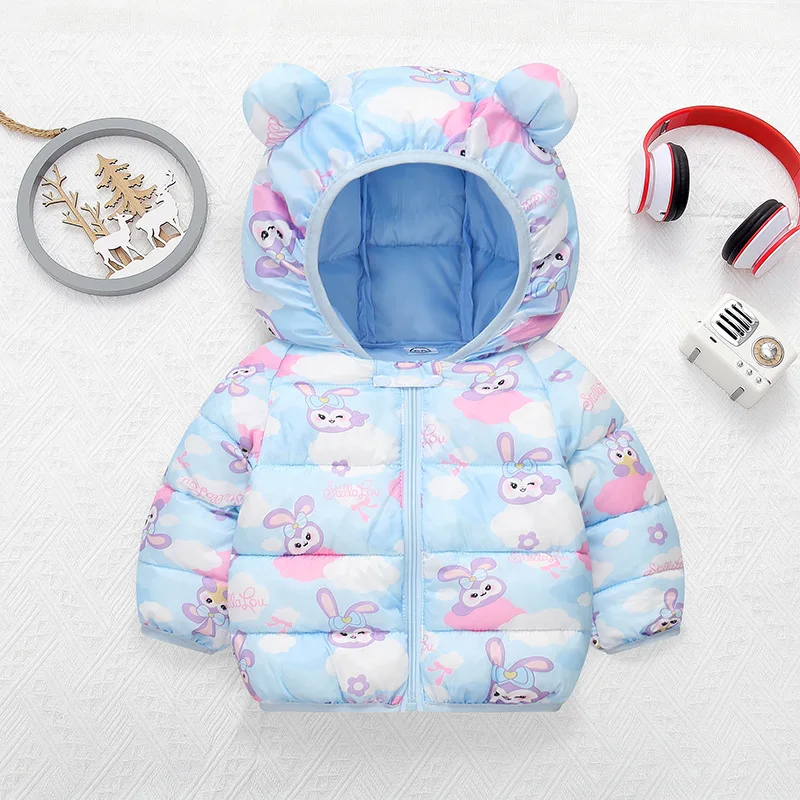 Jacket front view with cartoon design