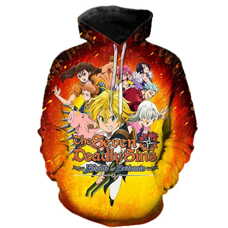 

3D Anime The Seven Deadly Sins Print New In Hoodies & Sweatshirts Meliodas Elizabeth Liones Graphic Hoodie Harajuku Clothes Tops