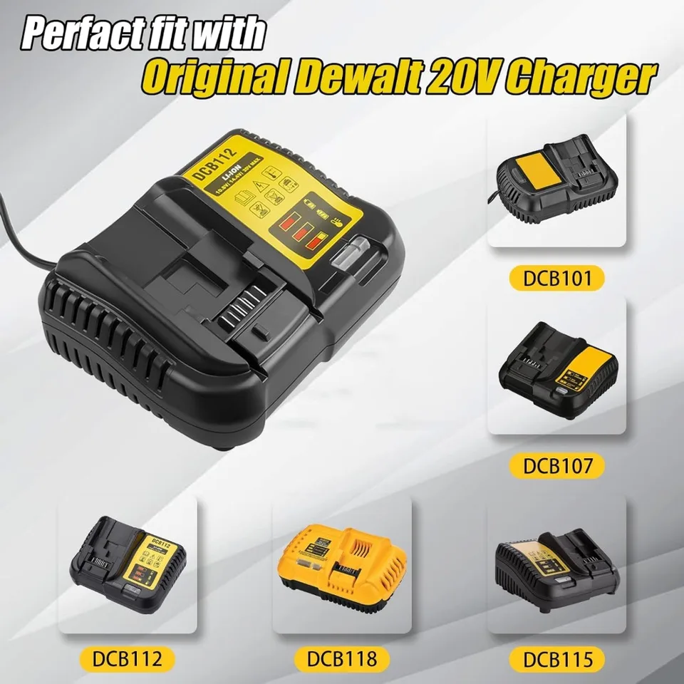 Cargador De Batería Dewalt DCB112 Battery Charger Replacement For