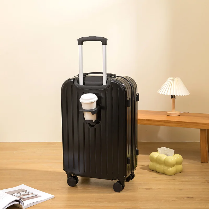 PLUENLI Luggage Case Women Universal Wheel Wearproof Trolley Case Large Capacity Size Password Cup Men Travel Boarding Suitcase