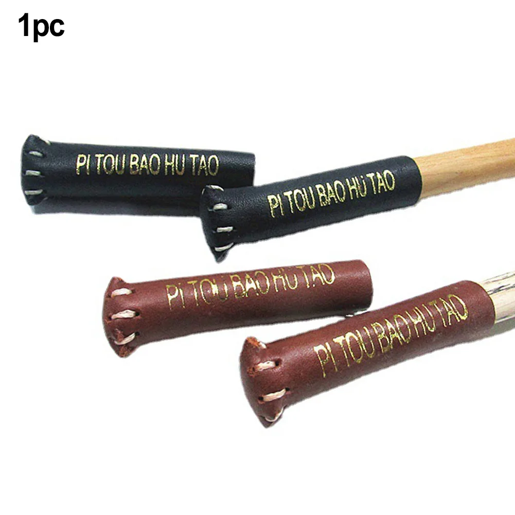1pcs Snooker Billiard Cue Tip Head Protective Leather Cover Cue Head Protector Sturdy Outdoor Sports Accessories 65*15mm