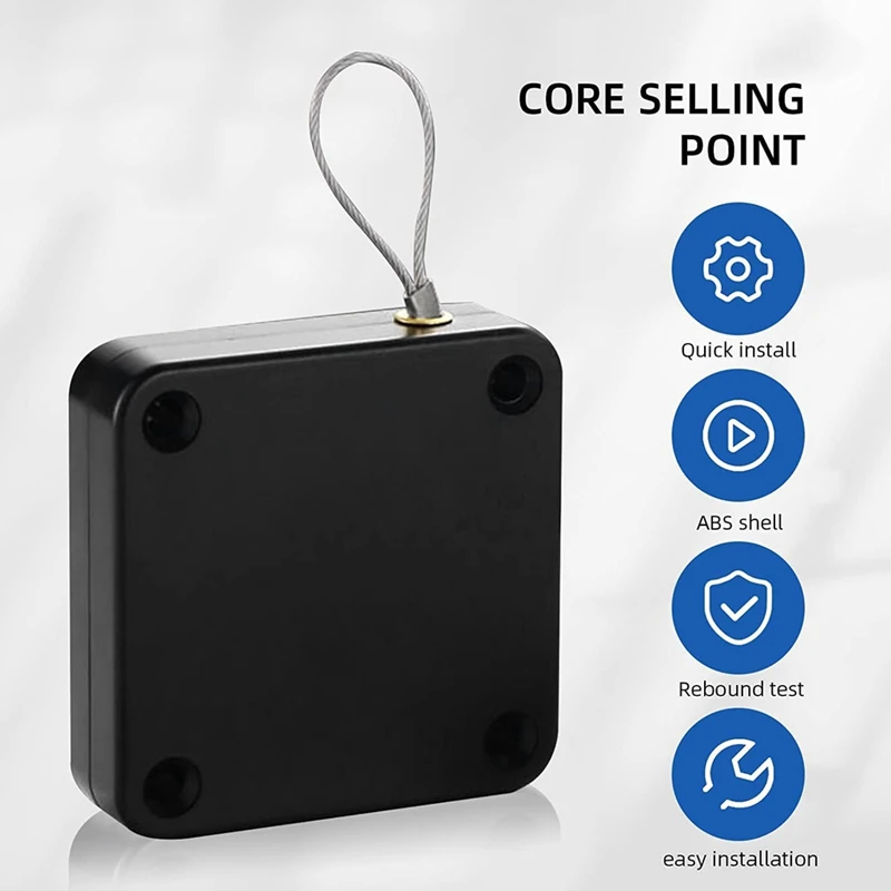No Punching Automatic Door Closer Adjustable Rawstring Door Stopper Bracket 800g Tension Closing Device For Drawer Sliding