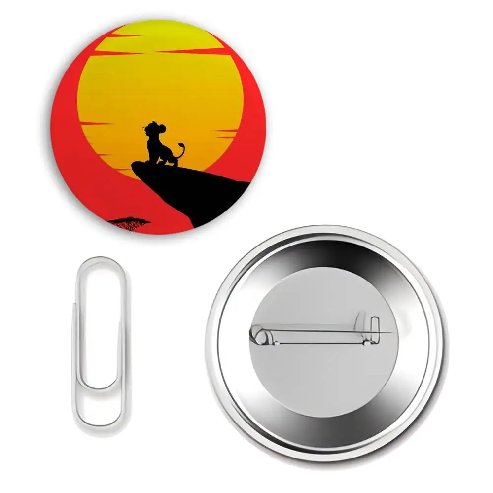 Lion King Inspired Cool Badge and Lapel Pin Set - Unique Brooch and Backpack Decorations