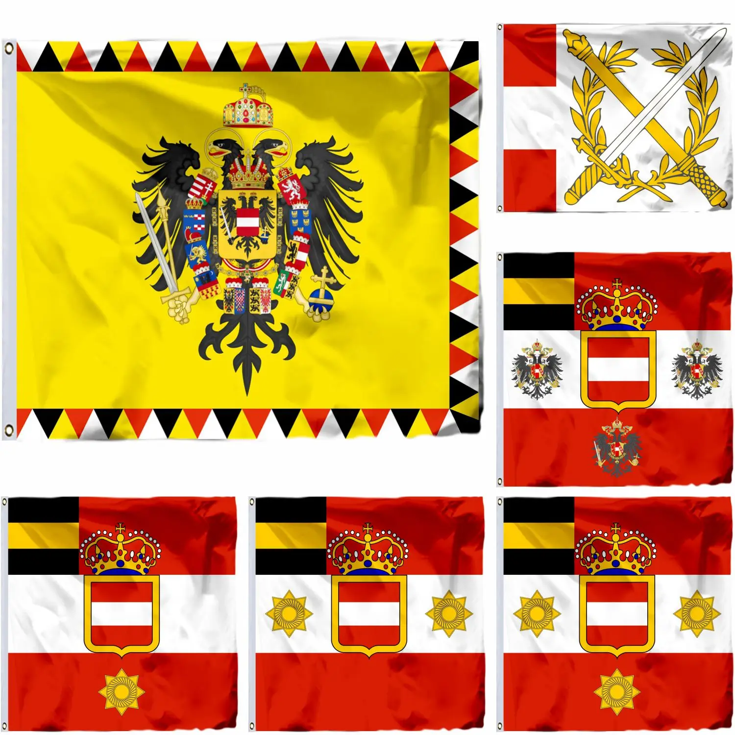 War Flag Habsburg Empire (Variant) 4X4FT Habsburg Major General's Flags
