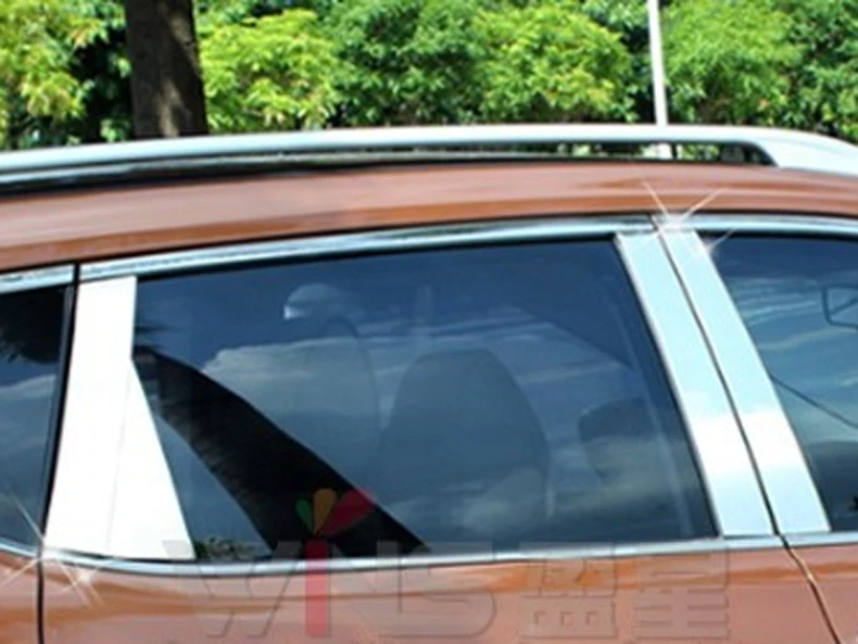 

For Nissan X-trail Xtrail 2014 2015 2016 2017 2018 Stainless Steel Window Pillar Cover Trims SUV Styling Accessories