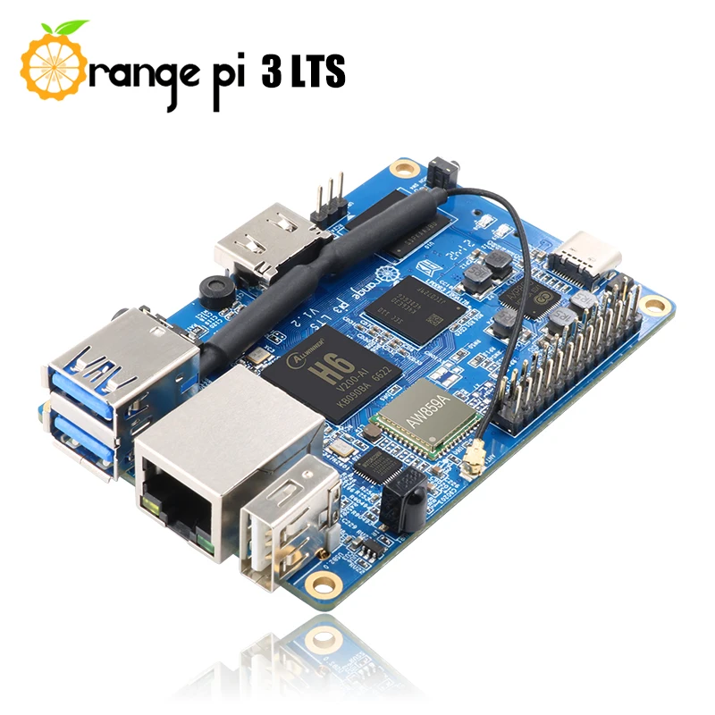 Orange Pi 3 LTS ̽   H6 2G RAM 8G EMMC  ҽ  ǻ, ȵ̵ 9.0   OS 