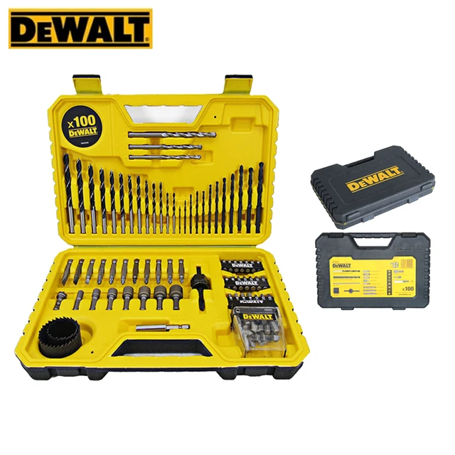 Dewalt Multi Drill Bit Set DT71563 100pcs with Twist Drill Socket Suitable Various for Wood Metal Furnish _ - AliExpress Mobile