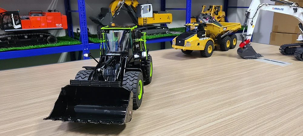 S58abb648a18244a1a0bef5887d48f447W KABOLITE RC 1/18 K966 ładowarka 336GC koparka hydrauliczna K960 ciężarówka hydrauliczna zabawki dla chłopca modelu maszyn budowlanych