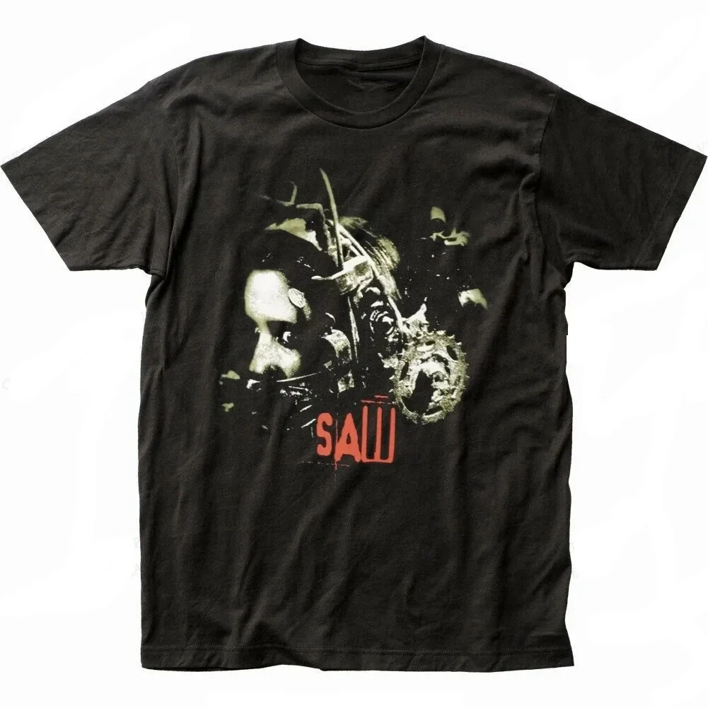 Movie SAW Horror Head Torture T Shirt for Men Women Fashion Cotton T-shirt Vintage Clothes O-Neck Tees Horror Harajuku Tops 71723, T Shirts