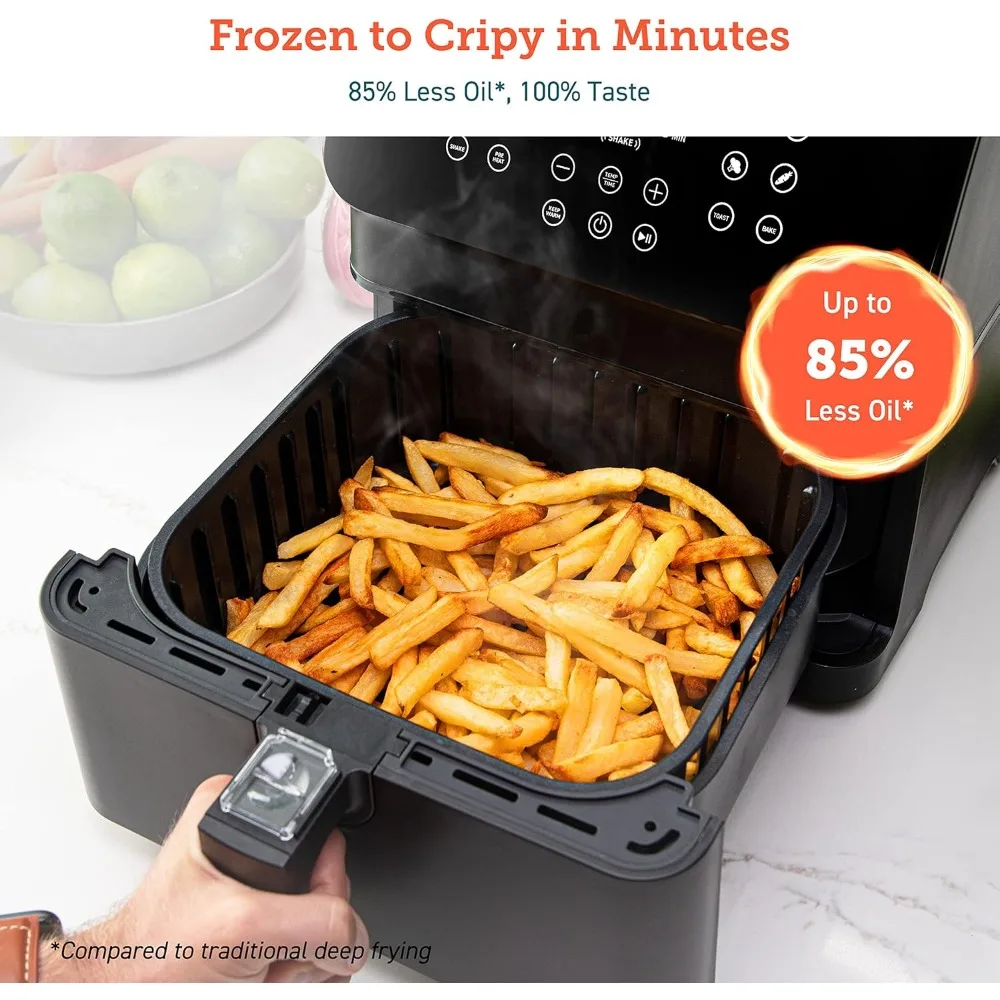 12-in-1 Air Fryer 5.8QT, Toast, Bake, Nutrition Facts for 100+ In-App Recipes,  Tech Fast Cook, for Main & Side Dishes 4