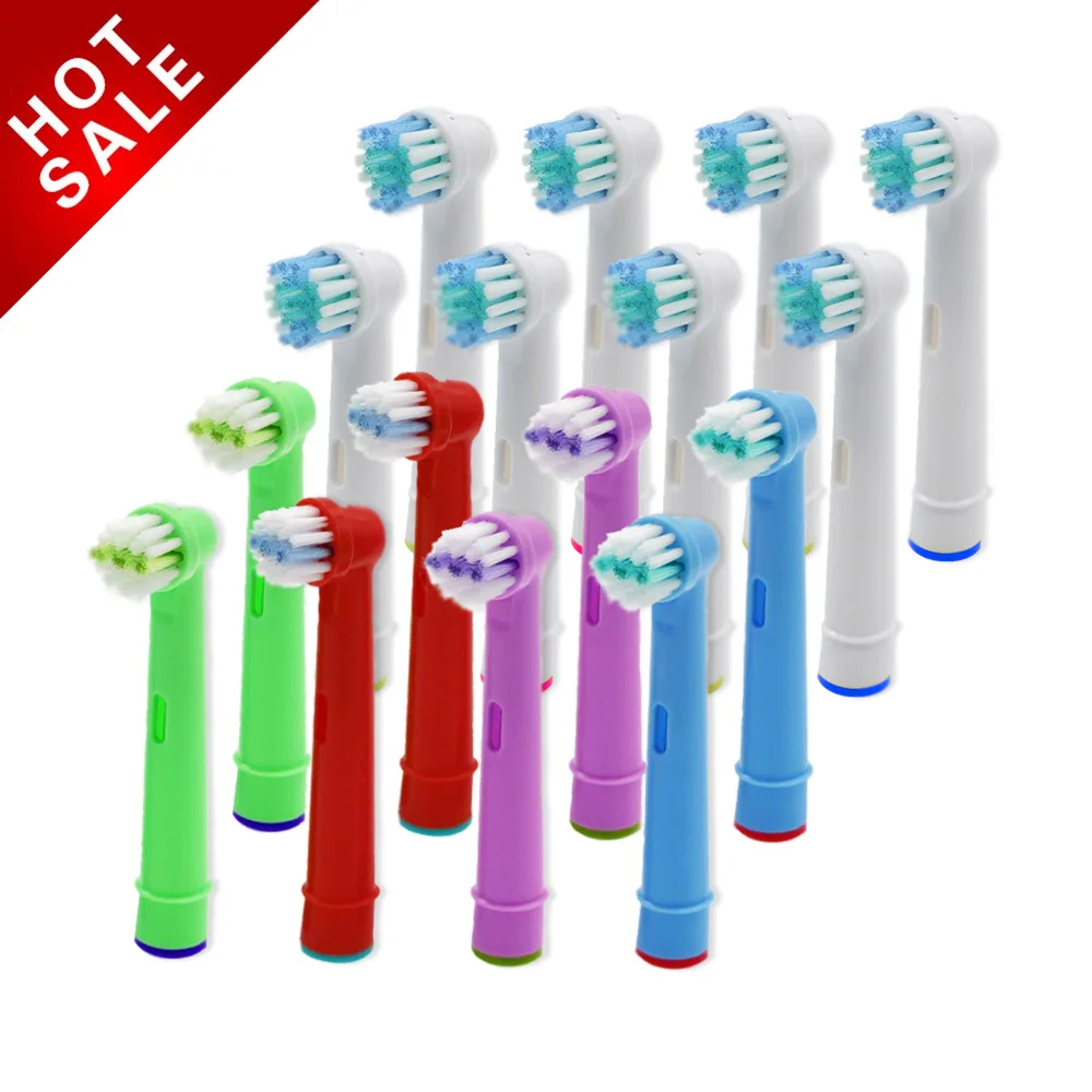 16pcs Replacement Kids Children with Adult toothbrush Heads For Oral-B Electric Toothbrush Fit Advance Pro Health/Triumph/3D