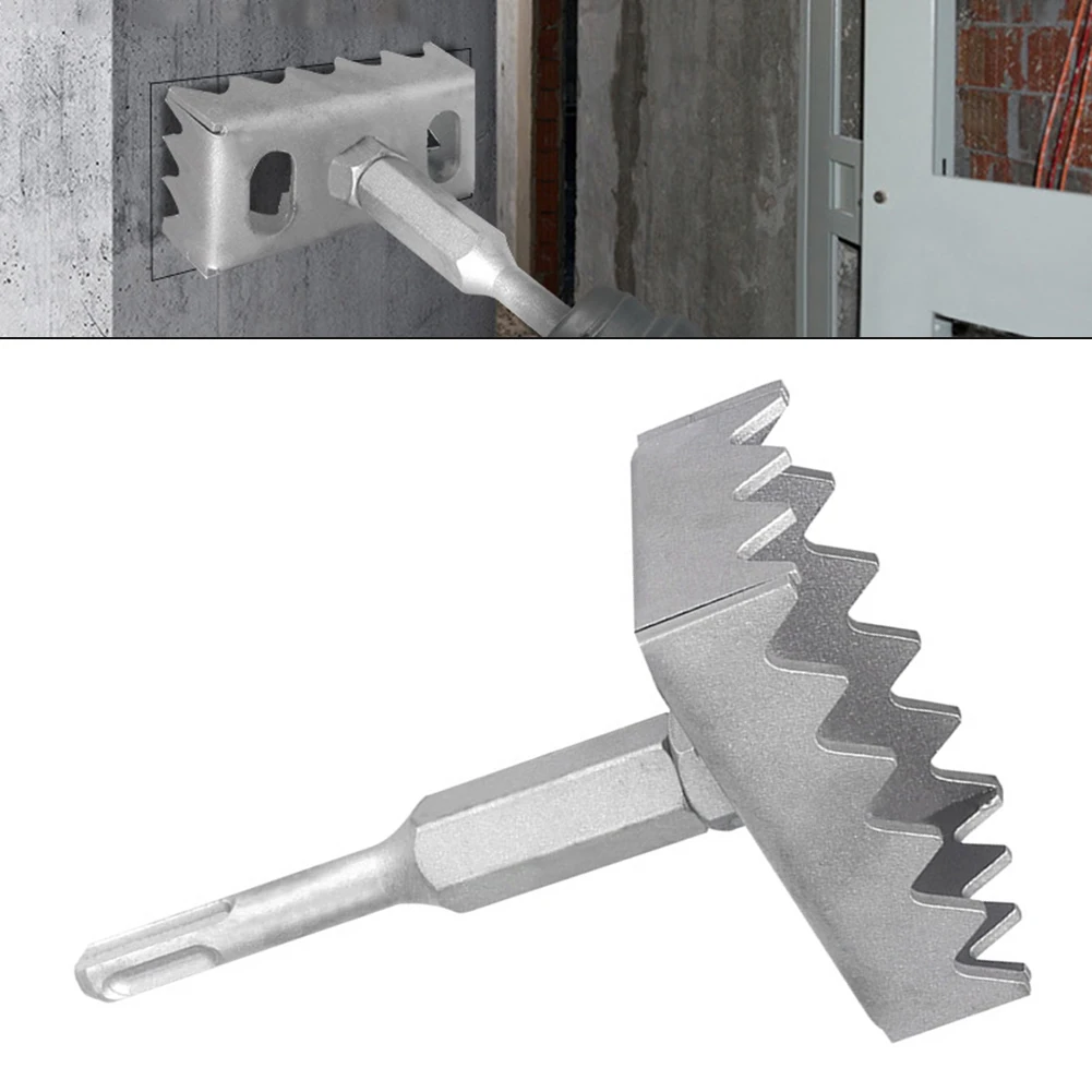 Ouvre-trou Carré Pour Marteau électrique - Compatible Douilles Type 86 Et 118 - Pour électriciens Et Bricoleurs