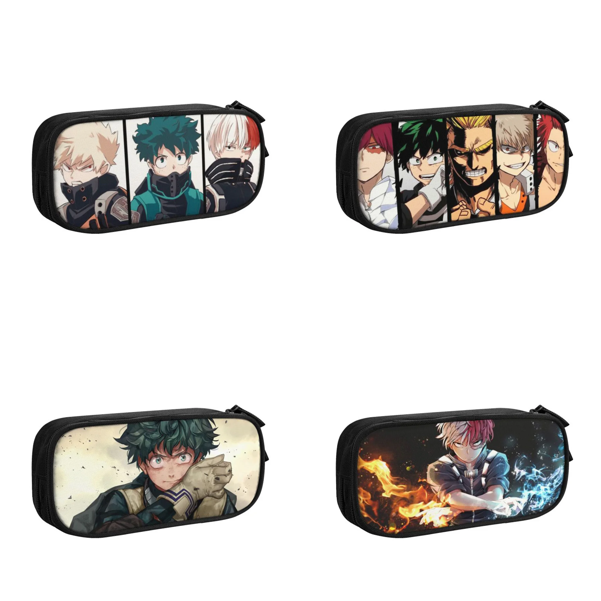

Cute My Hero Academia Pencil Cases for Girls Boys Custom Izuku Midoriya Deku Large Storage Pen Bag Box Stationery