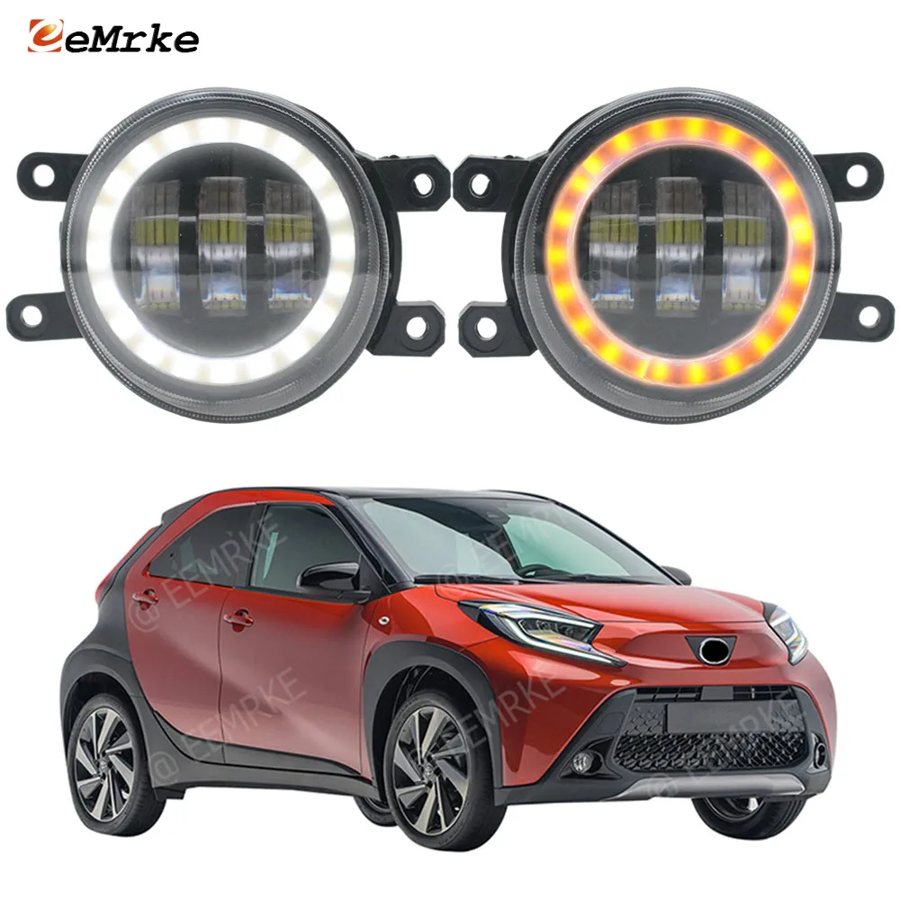 Car-Fog-Drving-Lights-for-Toyota-Aygo-X-2020-2021-2022-2023-LED-Angel ...