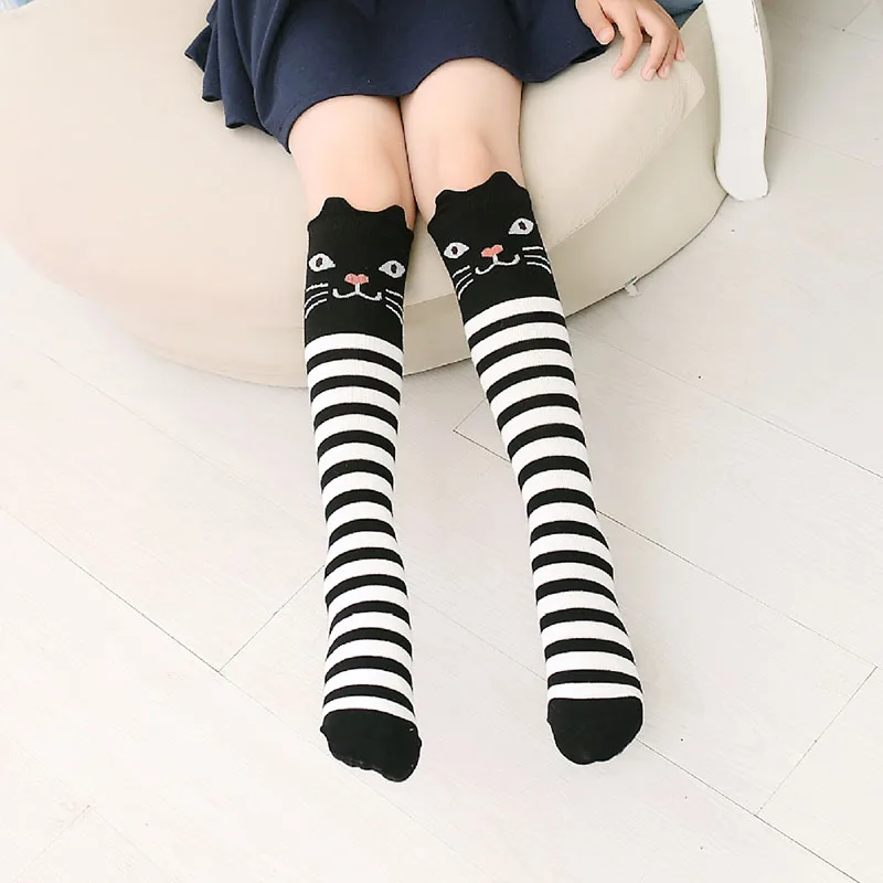 Lytwtw's Baby Girl Spring Autumn Cat Animals Ear Children Kids Knee High Stocking Tights Clothes Toddlers Ballet