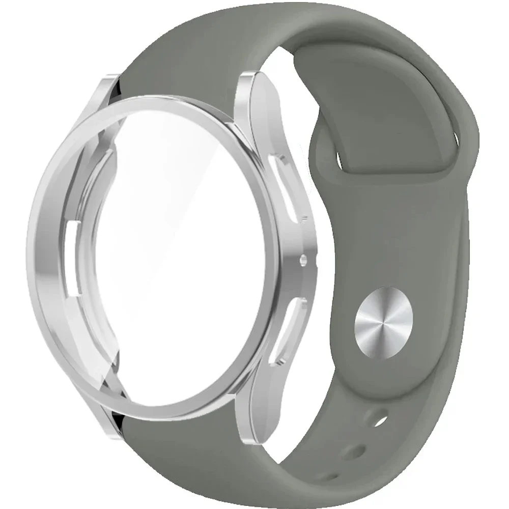 2-in-1 Silicone Watchband with Protective Case and Strap