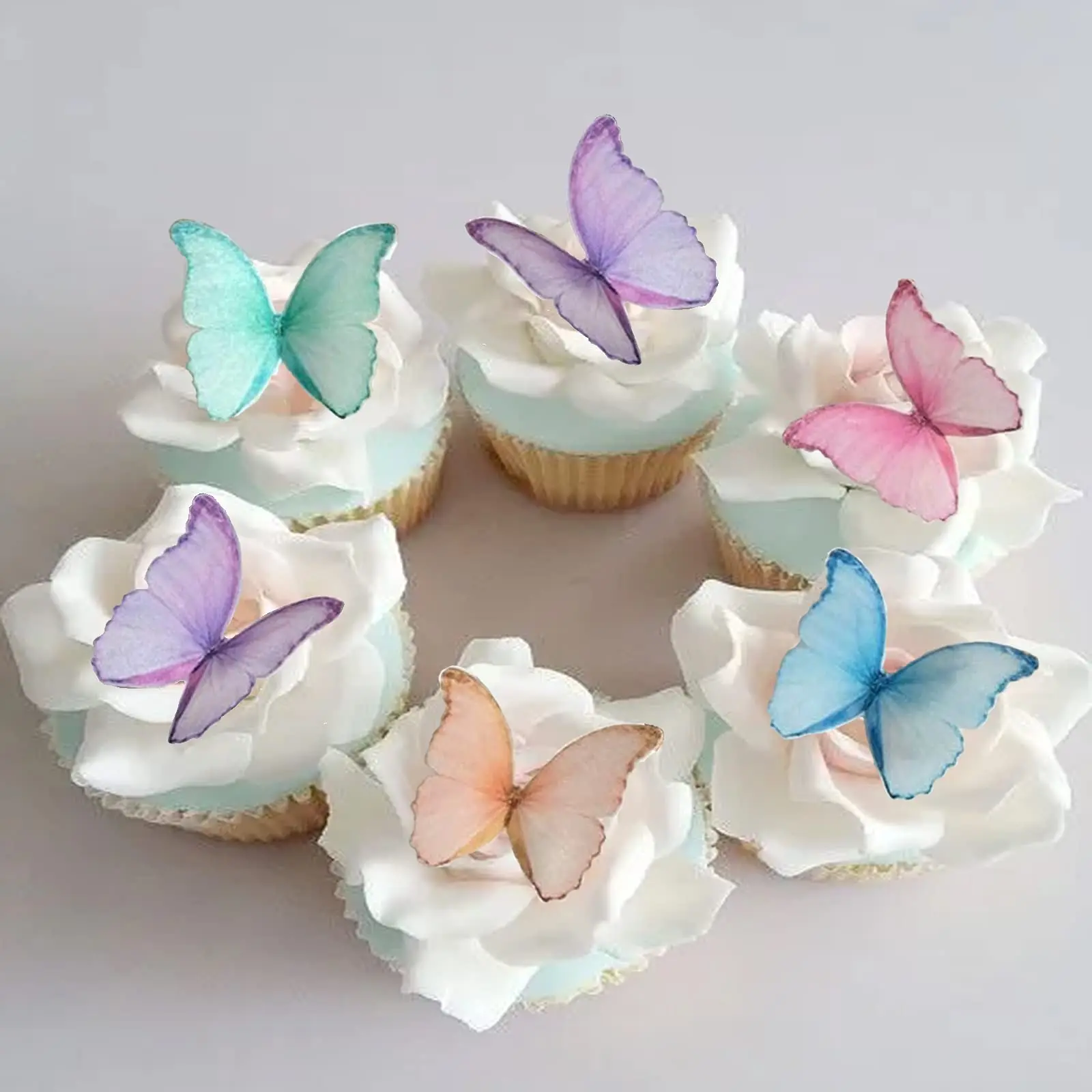 48 stücke Papier Schmetterling Geburtstag Dekorationen mehrere Farben leichte Schmetterling Topper für Geburtstag Jubiläum Hochzeits feier
