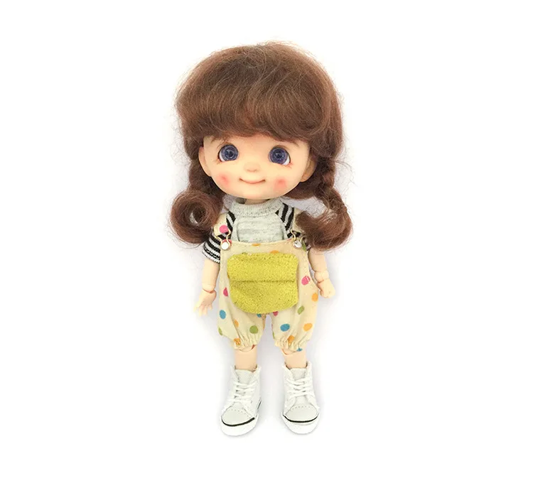 Mehrfarbige Ob11 Puppenkleidung Kurzarm Gestreiftes Puppen-T-Shirt Puppen-Unterhemd für Ymy Dod P9 1/12 BJD Puppe Molly – Detail 10