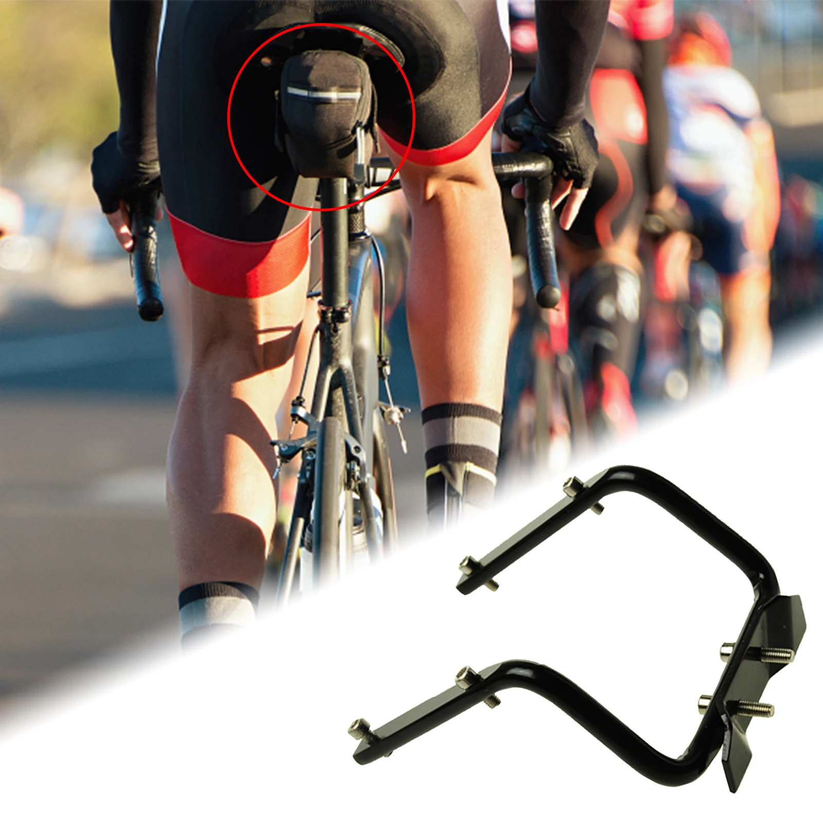 Bike Saddle Bag Mount Stabilizer Bracket Bicycle Water Bottle Holder Bracket For Bike Seat Saddle Bag Support Accessories
