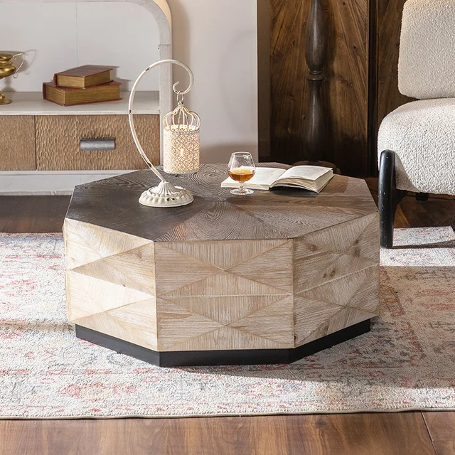 Retro Solid Wood Coffee Table 1