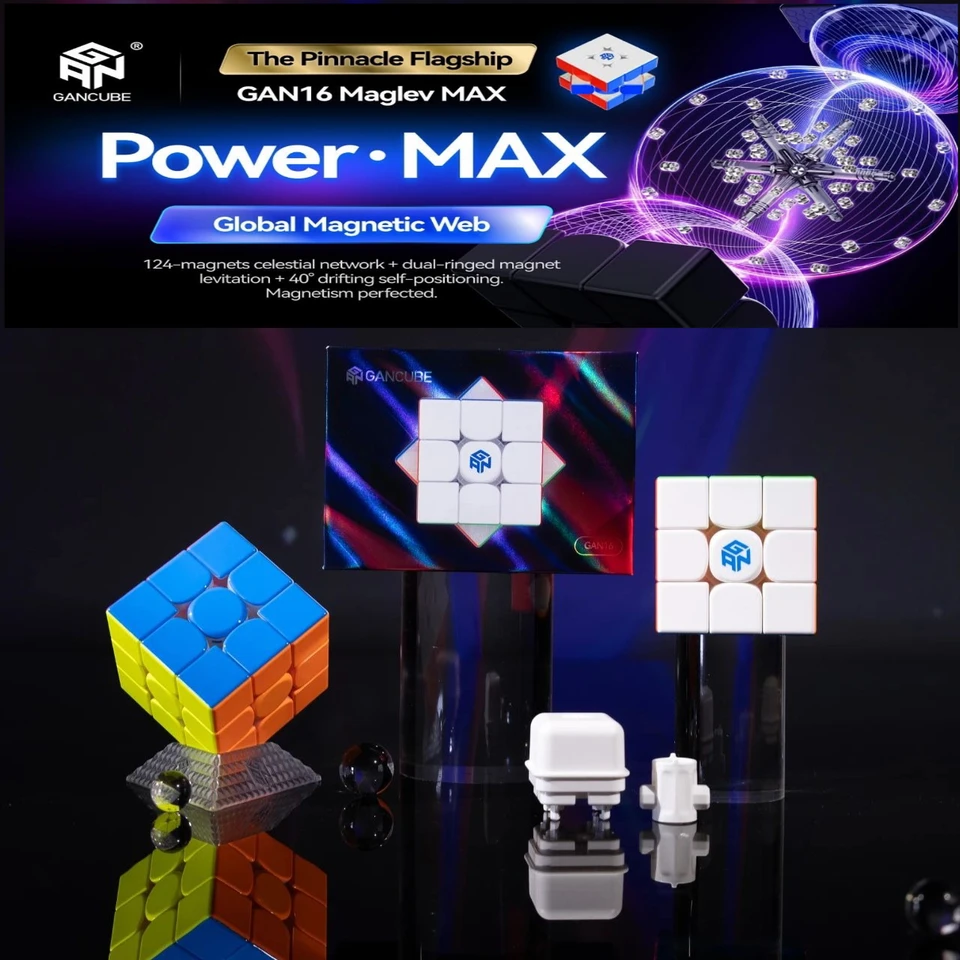 GAN16 Maglev MAX UV Gan 3x3 Cube 3x3 Magnetic Cube Flagship Cube