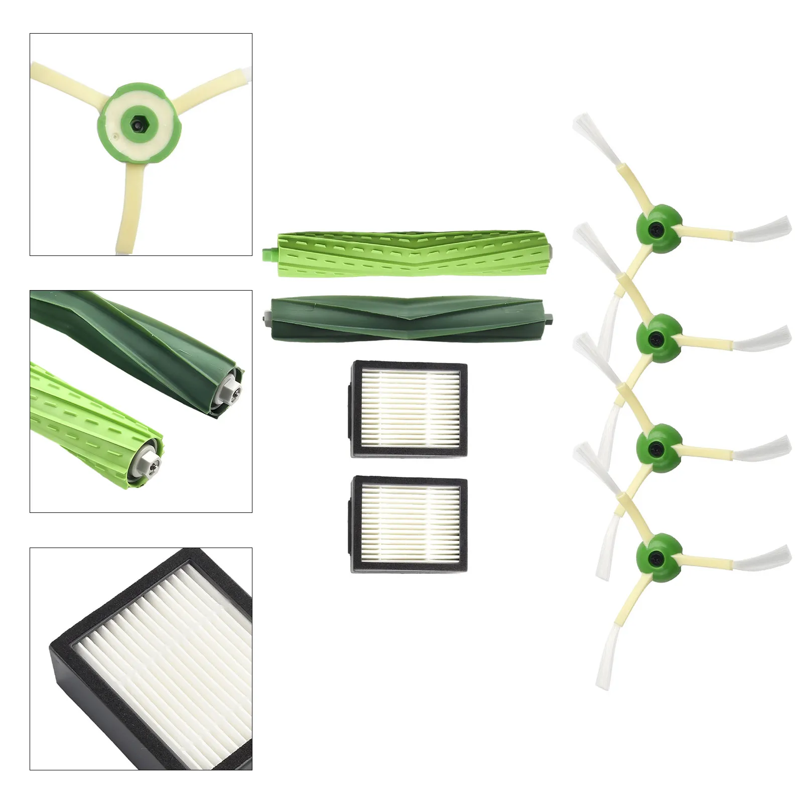 

Сменные детали для робота-пылесоса I-Robot Roomba I1 ( I1152) I1, резиновая щетка, боковые щетки, 10 шт./комплект