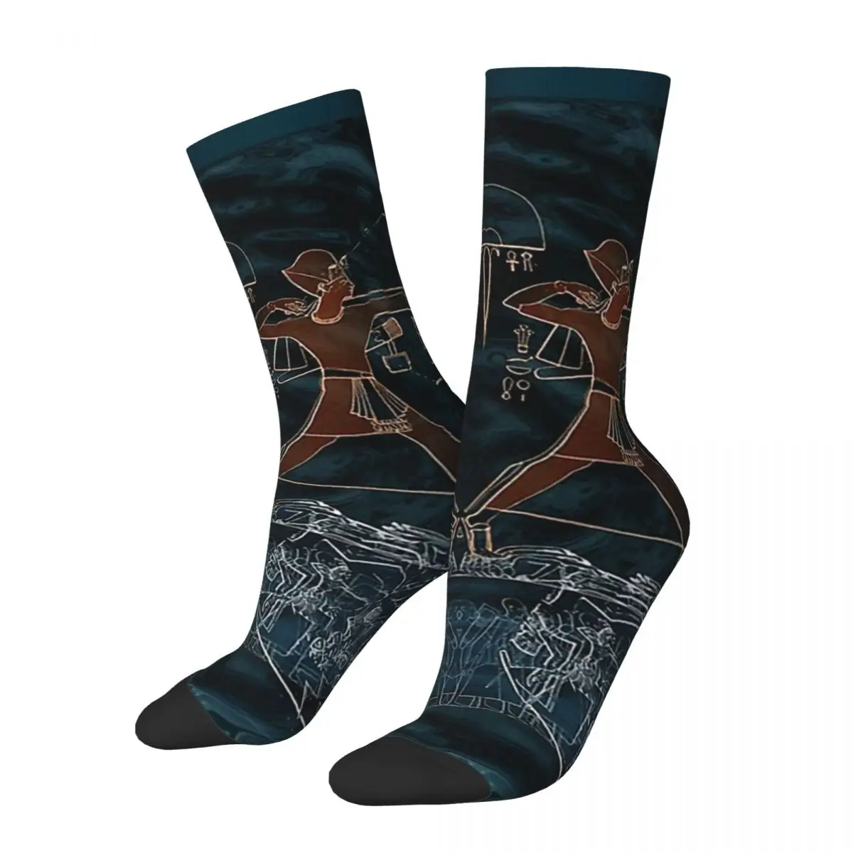 

Happy Men's Socks Sea Peoples Battle Ramses The Third Retro Ancient Egypt Egyptian Hip Hop Crazy Crew Sock Gift Pattern Printed