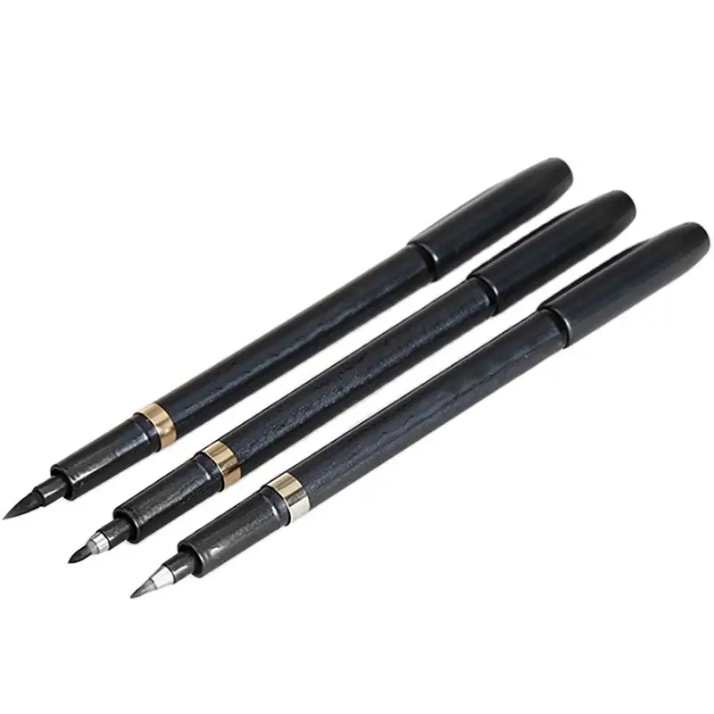 

3pcs/set Chinese Calligraphy Brushes Pen Sign in, Drawing, Hook Line Soft Pen for Student Stationery Office Supplies S/M/L