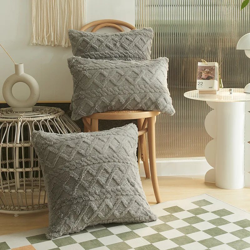 Solid Jacquard Geometrial Pattern Cushion Cover 1pc for Sofa and Bed throw pillow cover,cushion covers,pillow covers,cushion cover