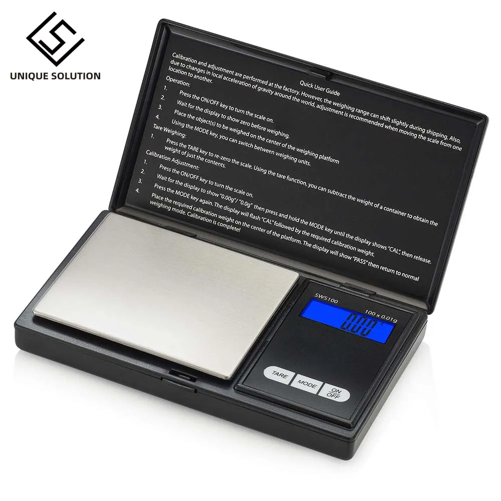 

100g 500g x 0.01g High Precision Digital Kitchen Scale Jewelry Gold Balance Weight Gram LCD Pocket Weighting Electronic Scales