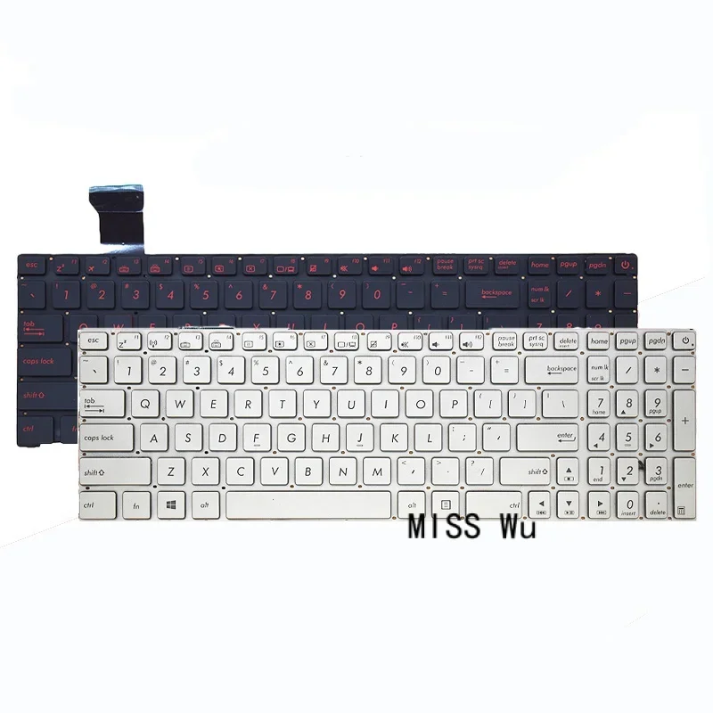 Nuova Tastiera Per Laptop Con Retroilluminazione Per Asus Zx50V Fx-Plus G551Jx G551Vw N552V Zx 50Xj Zx50Jx Gl552J Gl552V Fx-Pro G552Vm G552Vx