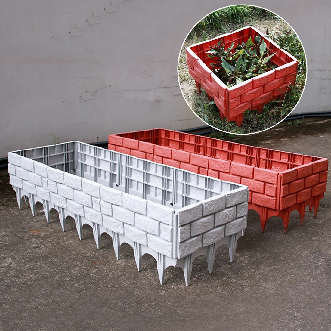 

Отличная ограда для сада, экологически чистый имитационный кирпич, забор, встроенное соединение, слот для карты, забор, Садовые принадлежности