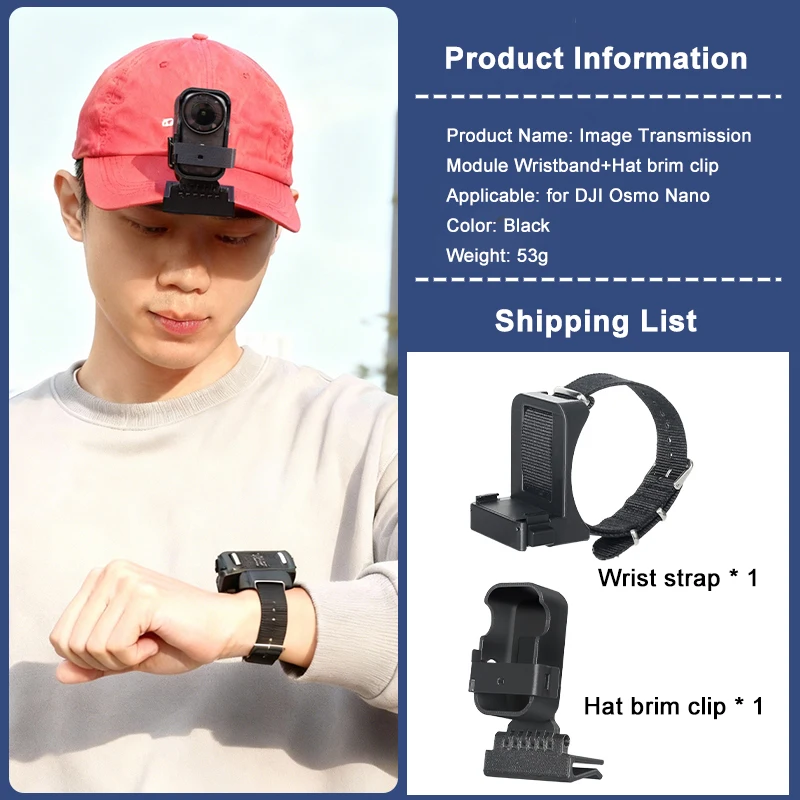 Support bracelet pour DJI Osmo Action Nano - Clip poignet