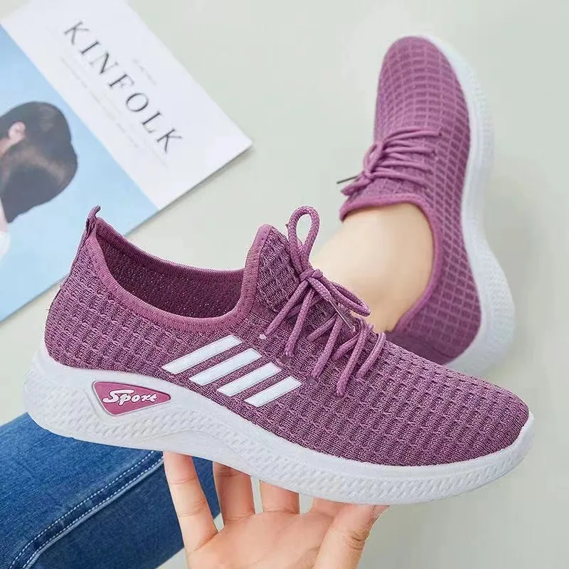 Women Shoes Spot adult mesh sneakers lightweight running shoes soft soled casual shoes