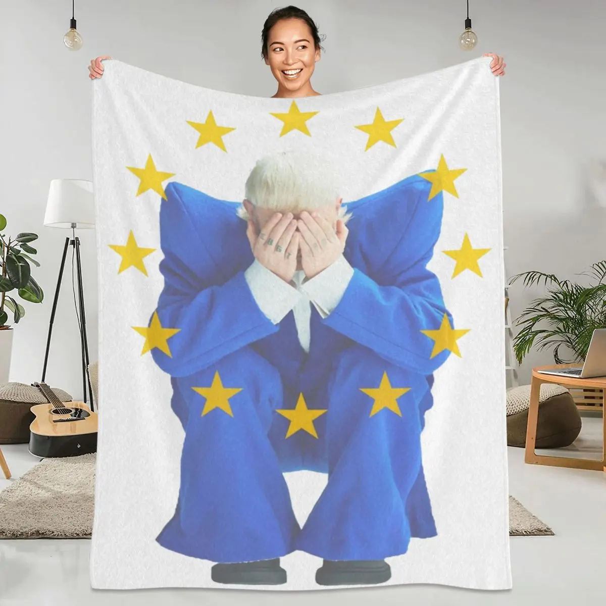 

Singer Joost Klein Eurovisions 2024 Flannel Blankets Quality Soft Netherlands Europapa Album Throw Blanket Sofa Bed Bedspread