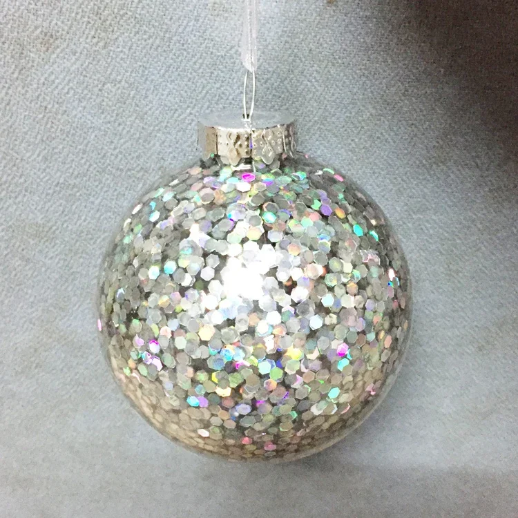 

Украшения для рождественской елки, стеклянные креативные подвески, оконные дисплеи, подарки, внешняя торговля, внутренняя наполнение 6,5 см, цветная пленка