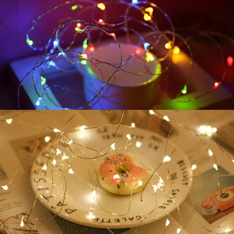 5M Copper Wire String Lights Battery Operated Christmas Garland Fairy Lights String Outdoor Garden Home Bedroom Party Decoration led string lights decorative lights string lights led fairy lights