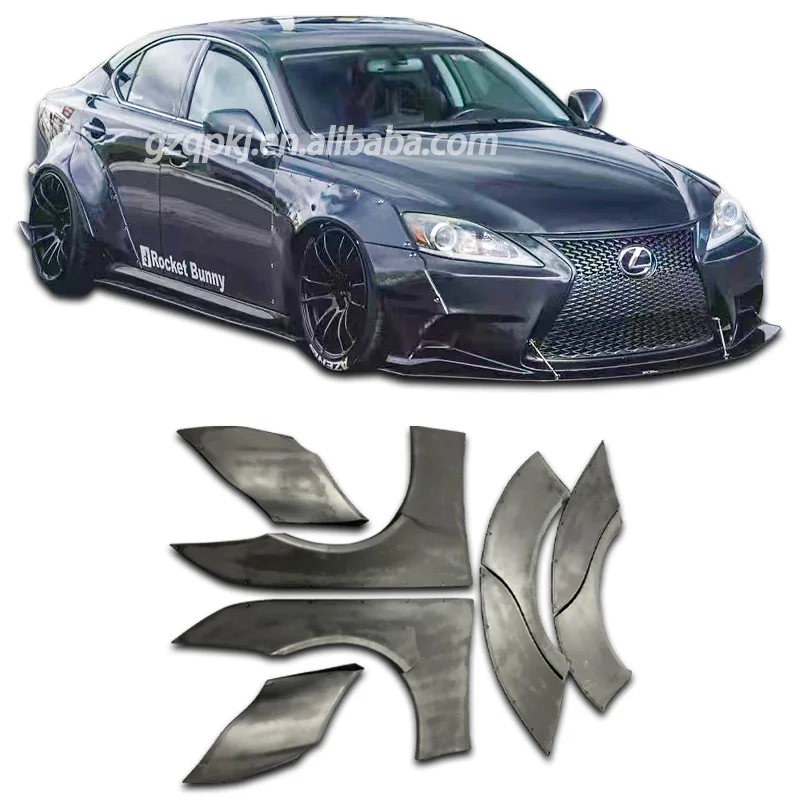 for 2006-2012 Lexus is250 is300 Rocket bunny wide fender body wheel eyebrow kit spoiler
