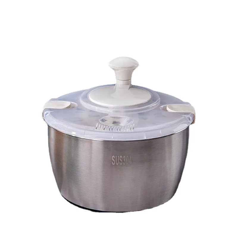 Vegetable Dehydrator Vegetable Fruit Dryer Stainless Steel Salad Spinner 5L Capacity Drainer