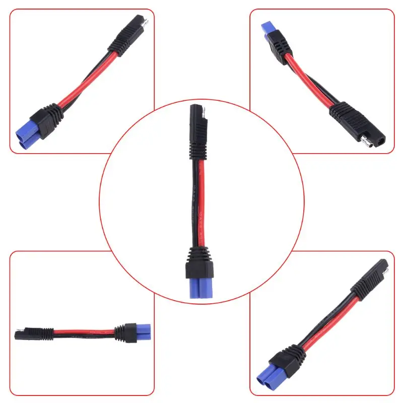 Connector and Terminal 1pcs 10AWG EC5 Male Plug to SAE Power Automotive