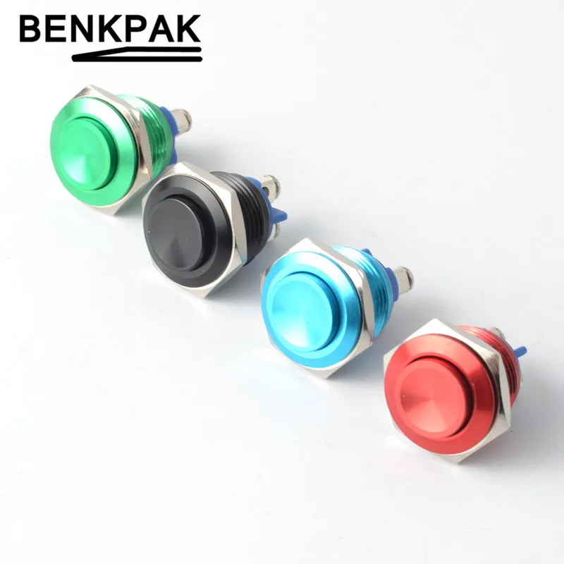 Lot De 3 Boutons-poussoirs Momentanés étanches IP65 - Acier Inoxydable, Trou 19 Mm - 12V/24V/125V/250V - Pour Voiture, SUV, Installations électriques