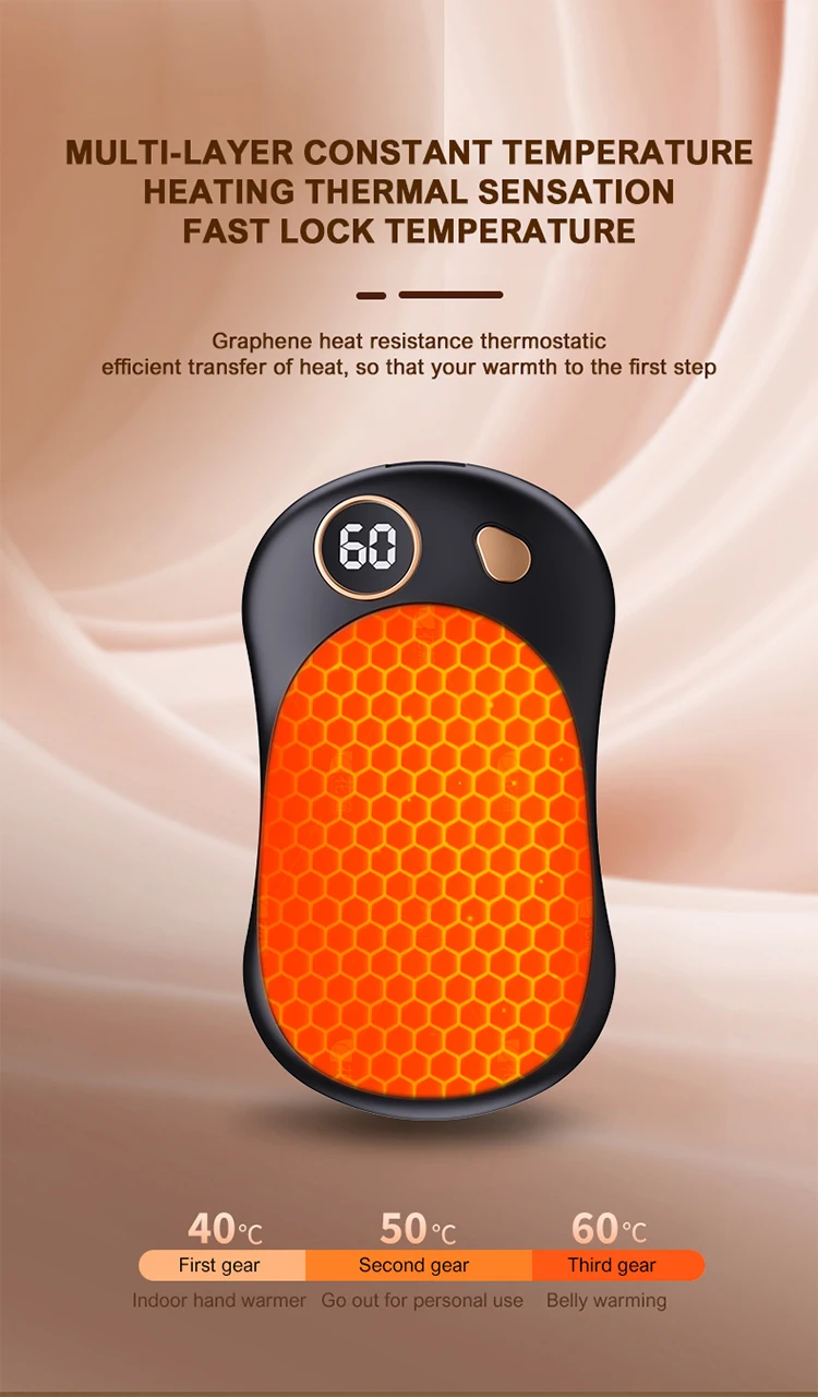 2 in 1 Magnetic Suction Hand Warmer Power Bank Split Type Self Heating Handwarmers Safe Heating Warmers Pocket Heater in Winter