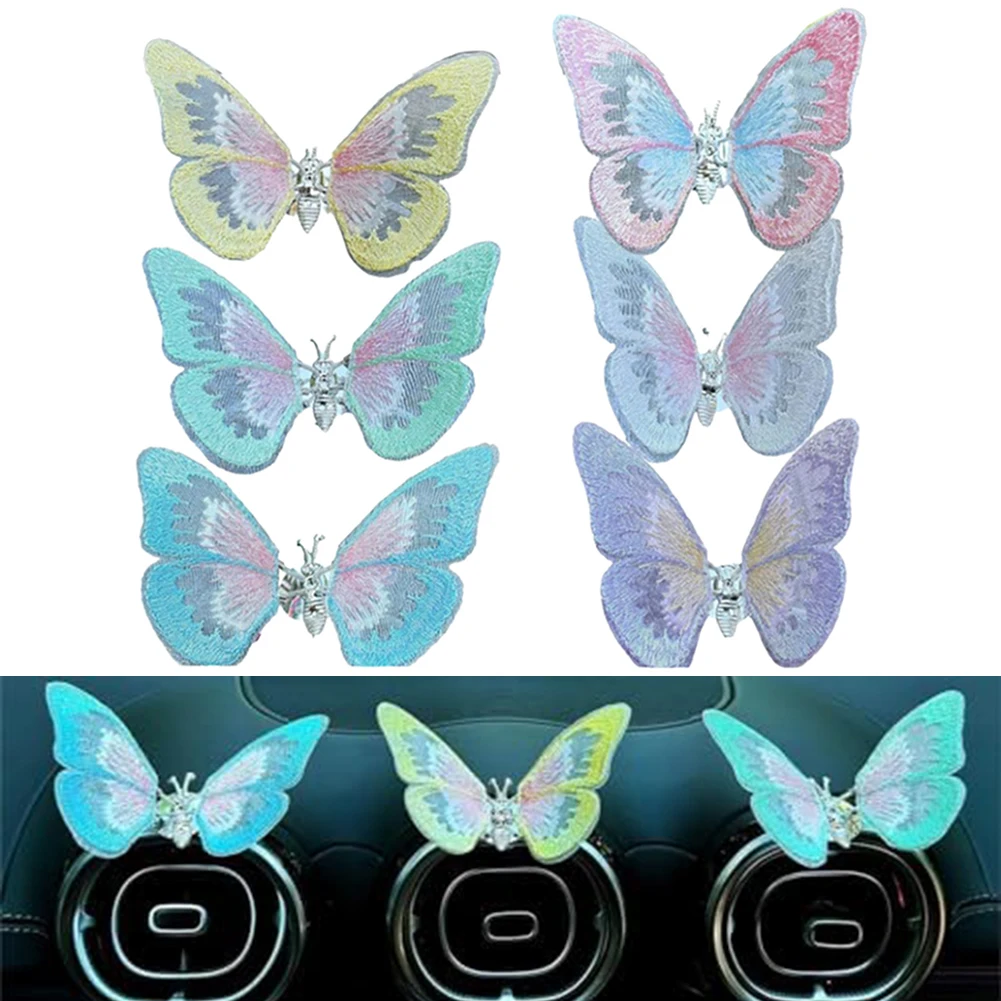 

Embroidery Butterfly Decoration Automotive Interior Accessories Gift For Drivers Embroidery Butterfly Decoration