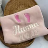 Personalized Baby Blanket Boy Girl Soft Breathable Newborn Stroller Crib Cover Knitted Blanket with Name Shower Gifts 3