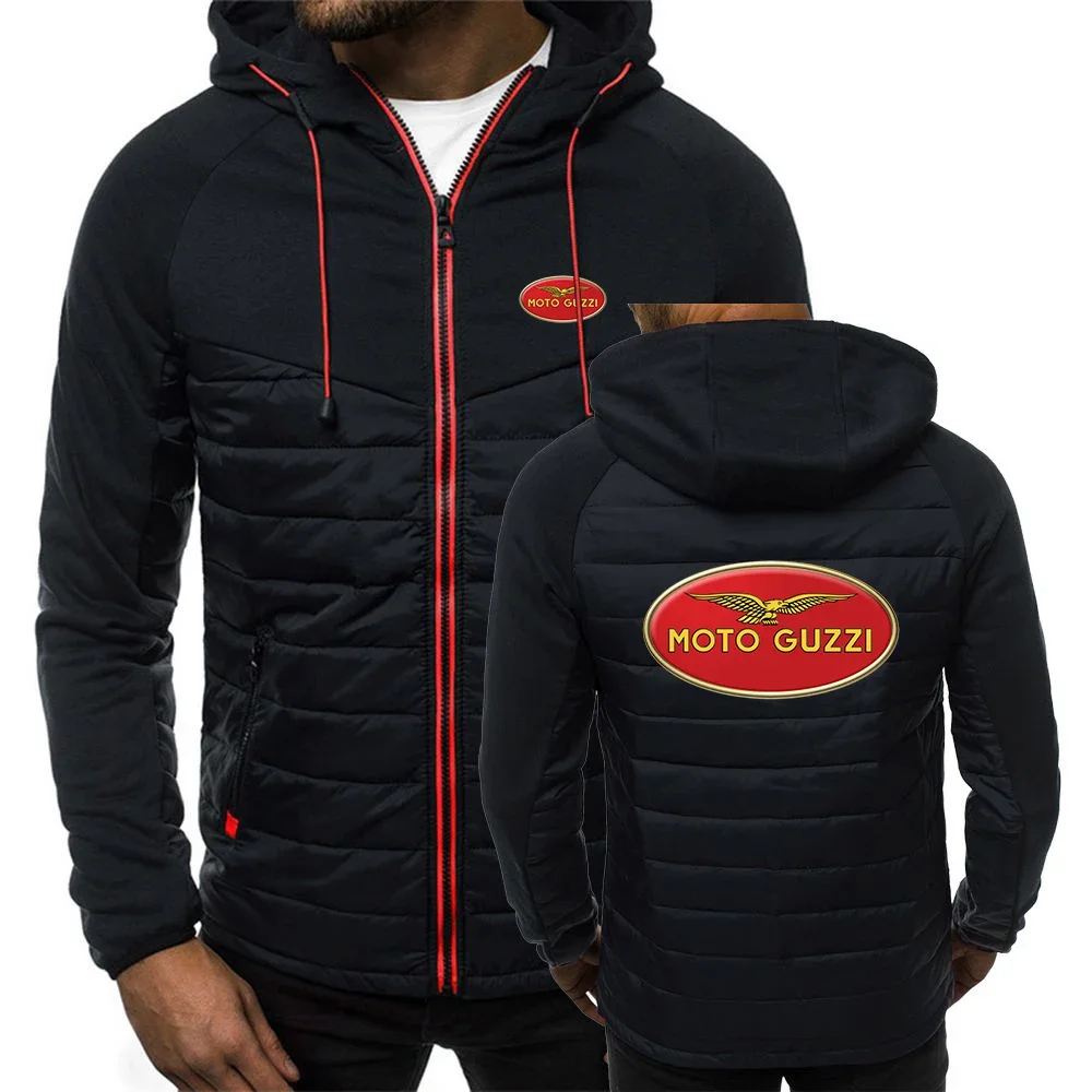 

MOTO GUZZI 2024 Men High Quality Leisure Fashionable Hooded Sweatshirts Thickening Cotton-padded Jacket Winter New Clothes