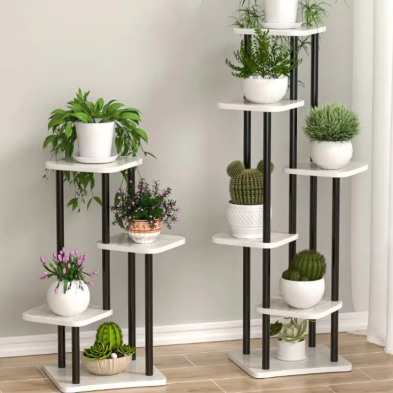Modern Wooden Multi-Tier Plant Shelf Balcony Flower Stand Living Room Green Plants Flower Pots Storage stand